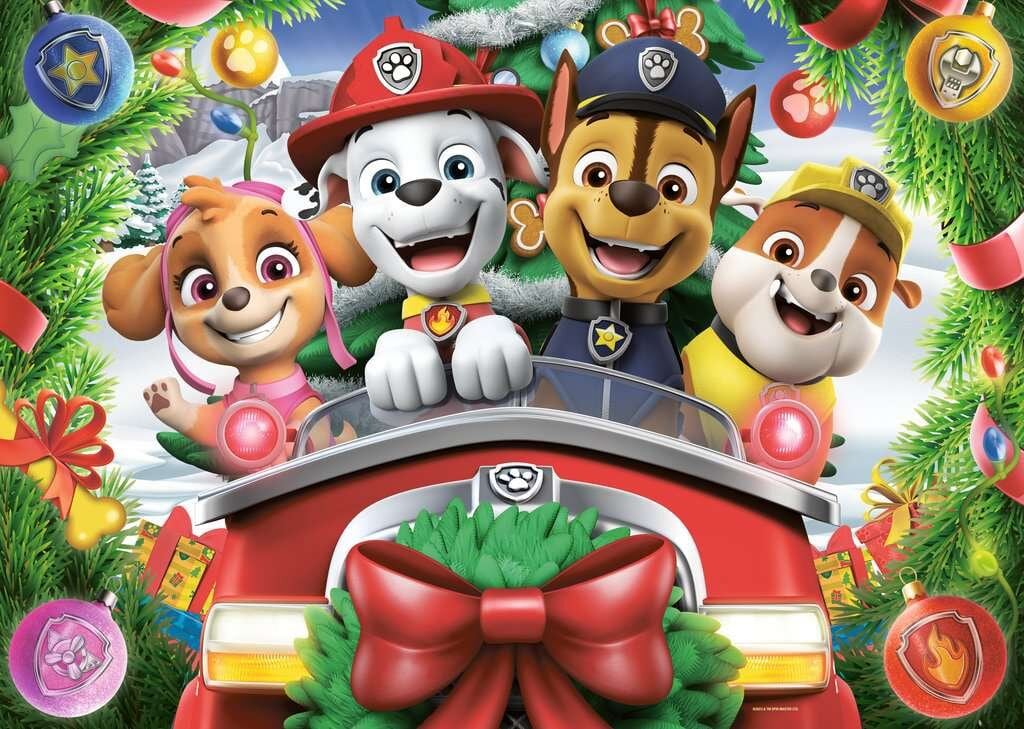 Ravensburger Vloerpuzzel - Paw Patrol Kerst 24 stukjes