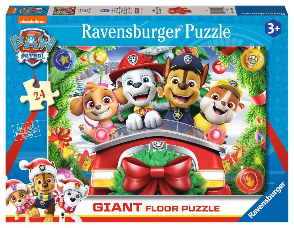 Ravensburger Vloerpuzzel - Paw Patrol Kerst 24 stukjes