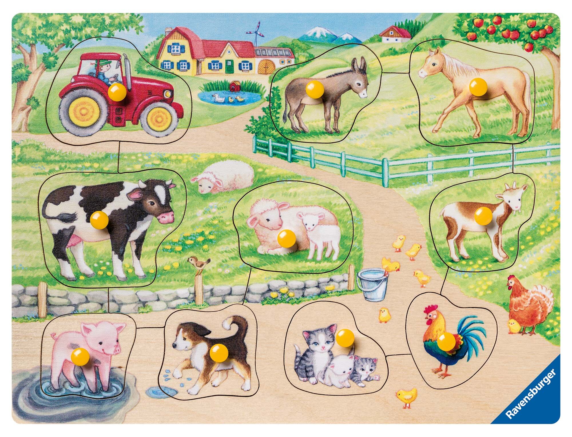 Ravensburger Puzzel - Ochtend op de boerderij 10 stukjes