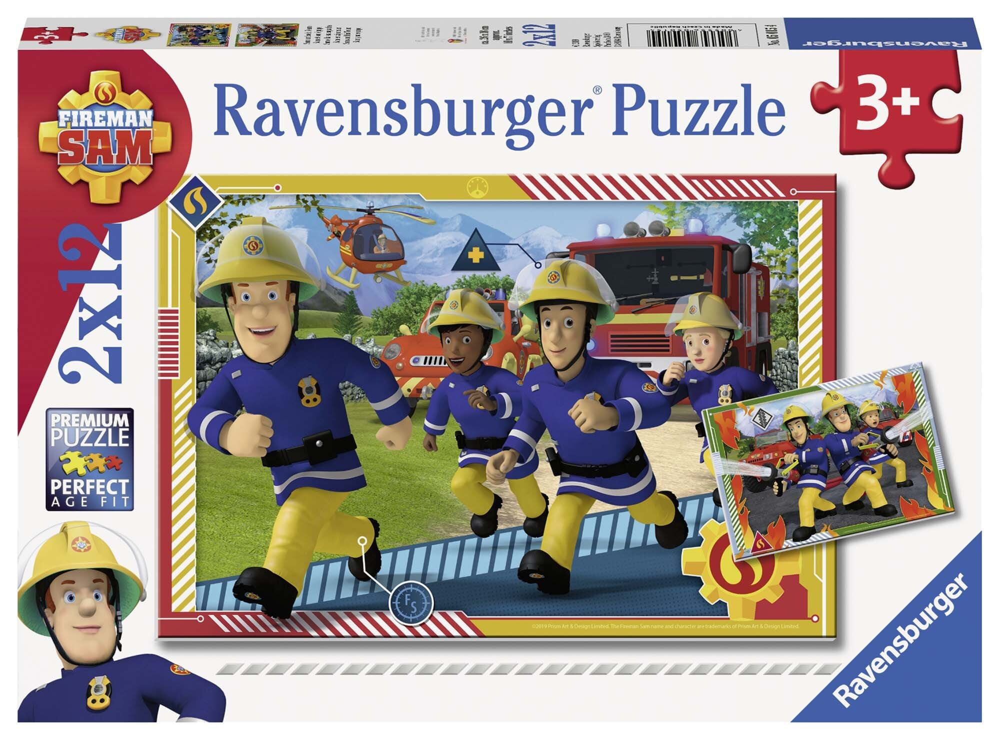 Ravensburger Puzzel - Brandweerman Sam 2x12 stukjes