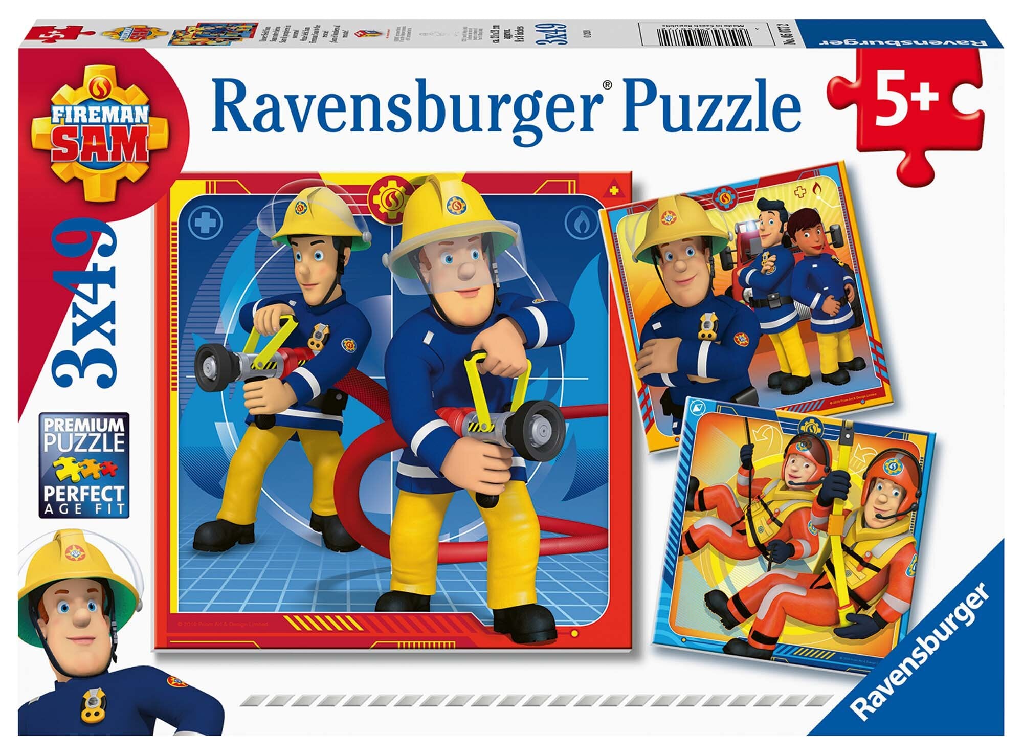 Ravensburger Puzzel - Brandweerman Sam 3x49 stukjes