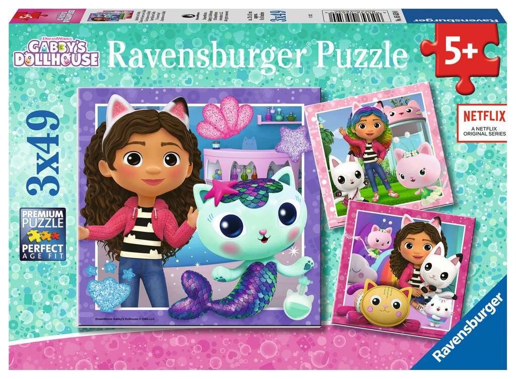 Ravensburger Puzzel - Gabby's Dollhouse 3x49 stukjes