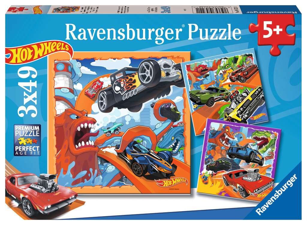 Ravensburger Puzzel - Hot Wheels 3x49 stukjes