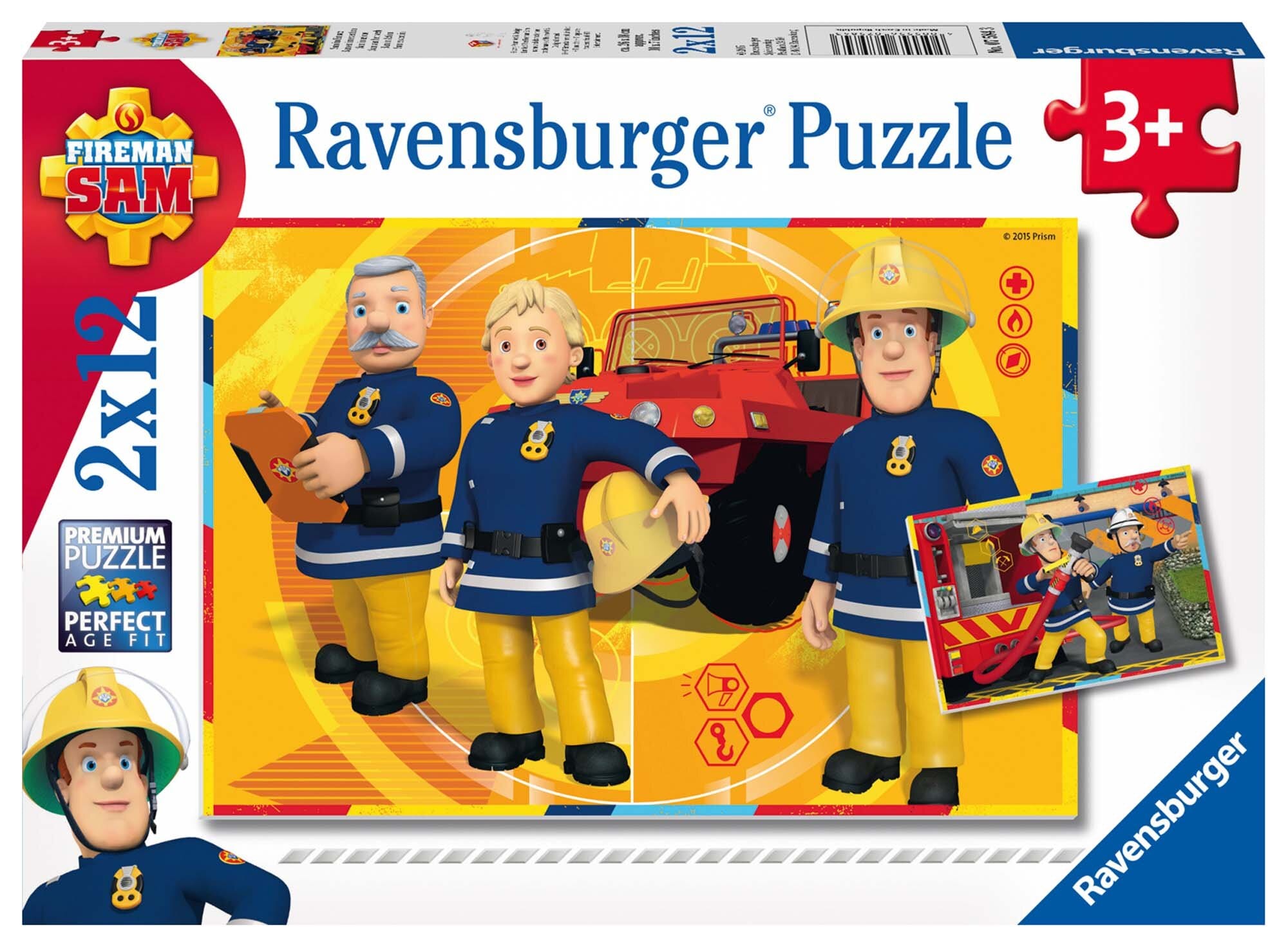 Ravensburger Puzzel - Brandweerman Sam aan het werk 2x12 stukjes