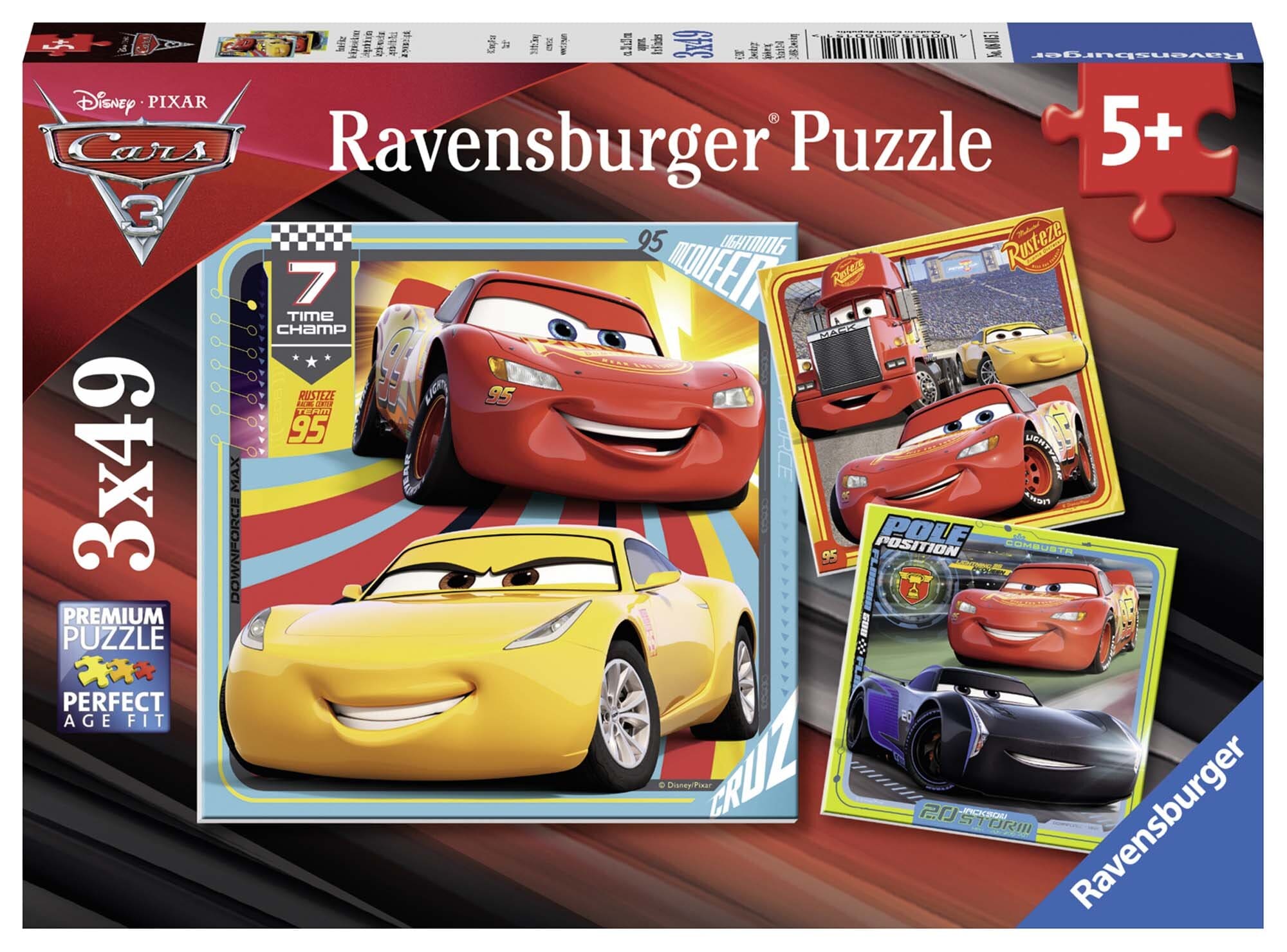 Ravensburger Puzzel - Disney Cars - Auto's 3x49 stukjes