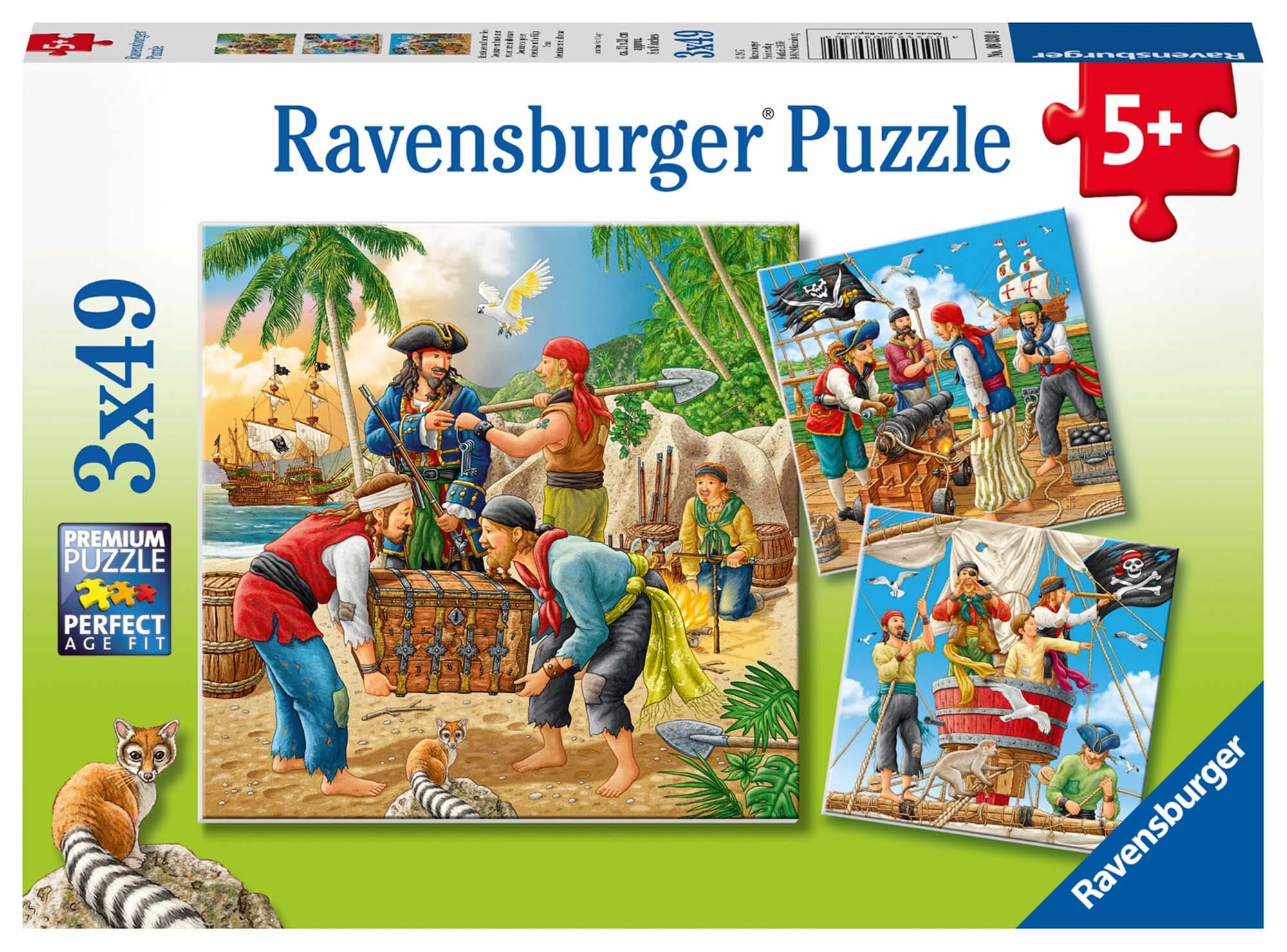 Ravensburger Puzzel - Avontuur op open zee 3x49 stukjes