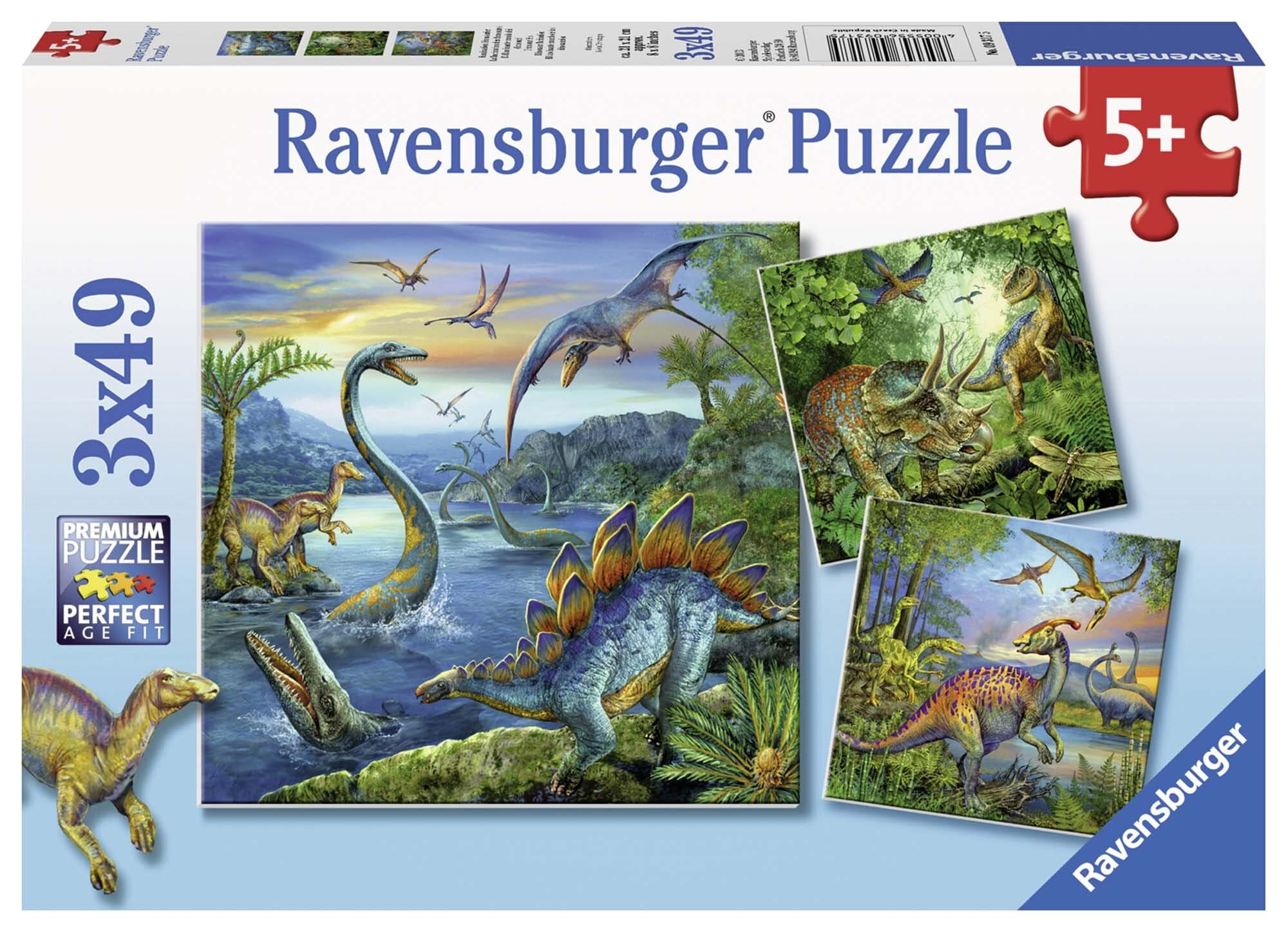 Ravensburger Puzzel - Dinosaurussen 3x49 stukjes