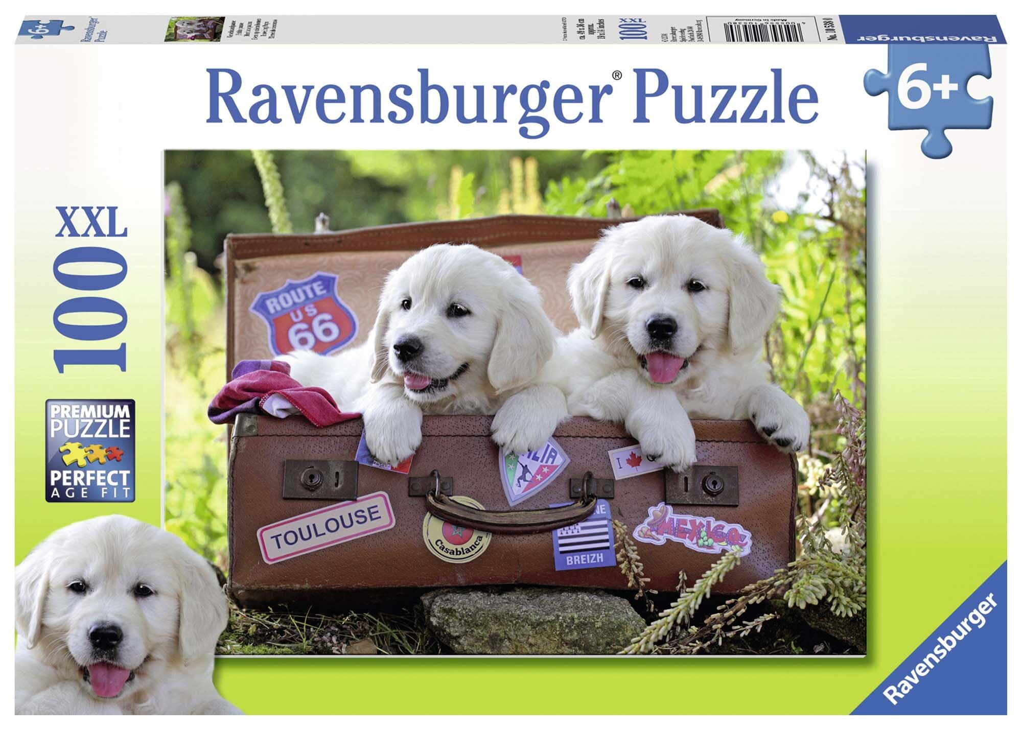 Ravensburger Puzzel - Puppy's op reis 100 stukjes XXL