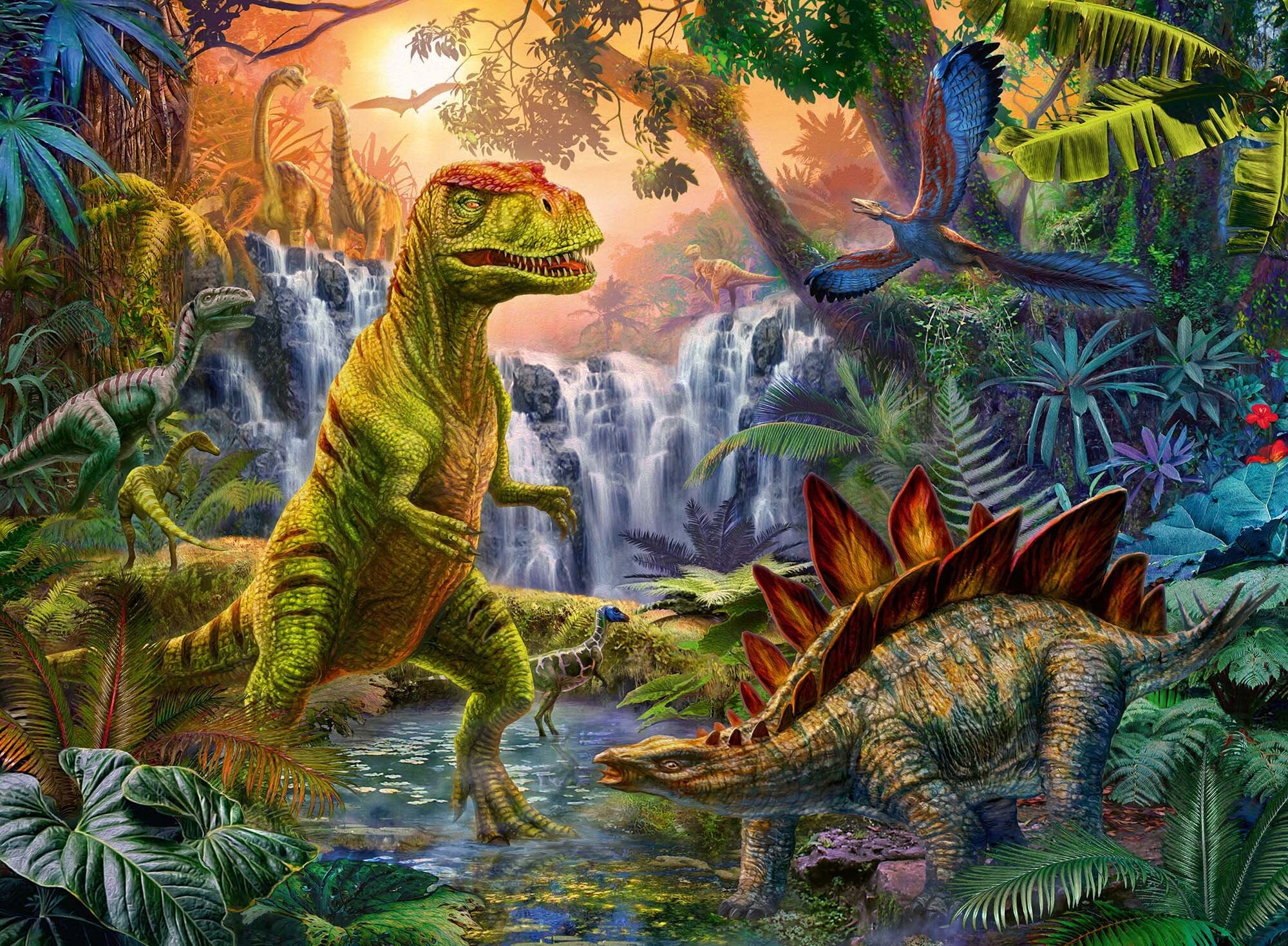 Ravensburger Puzzel - Dinosaurus oase 100 stukjes XXL