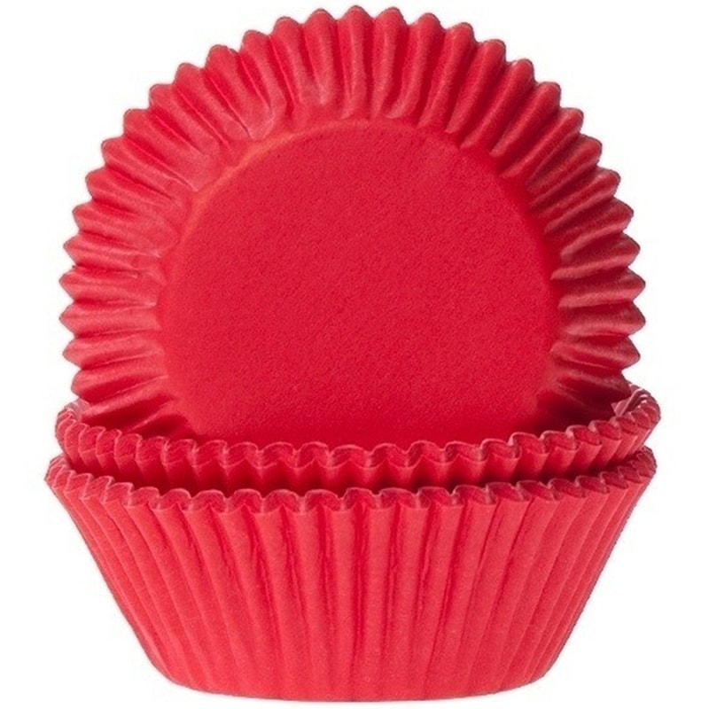 Muffinvormpjes - Rood 50 stuks