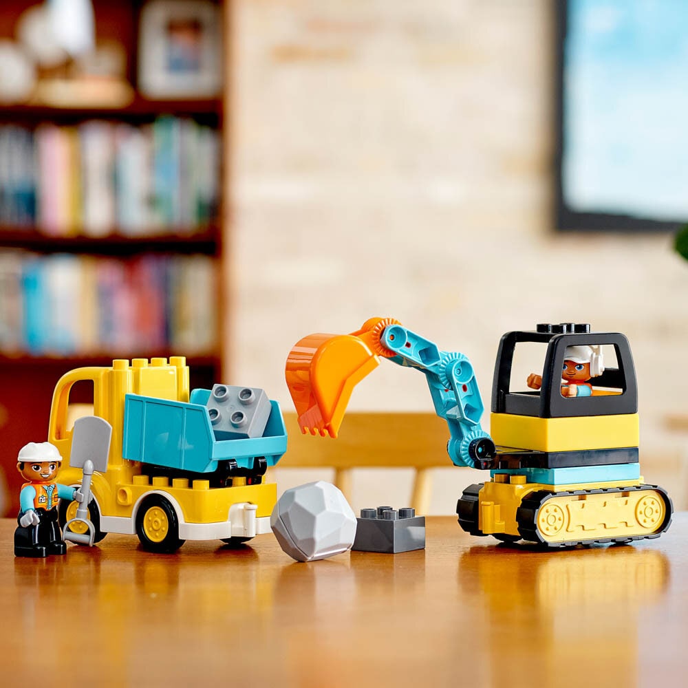 LEGO Duplo - Truck & Graafmachine met rupsbanden 2+