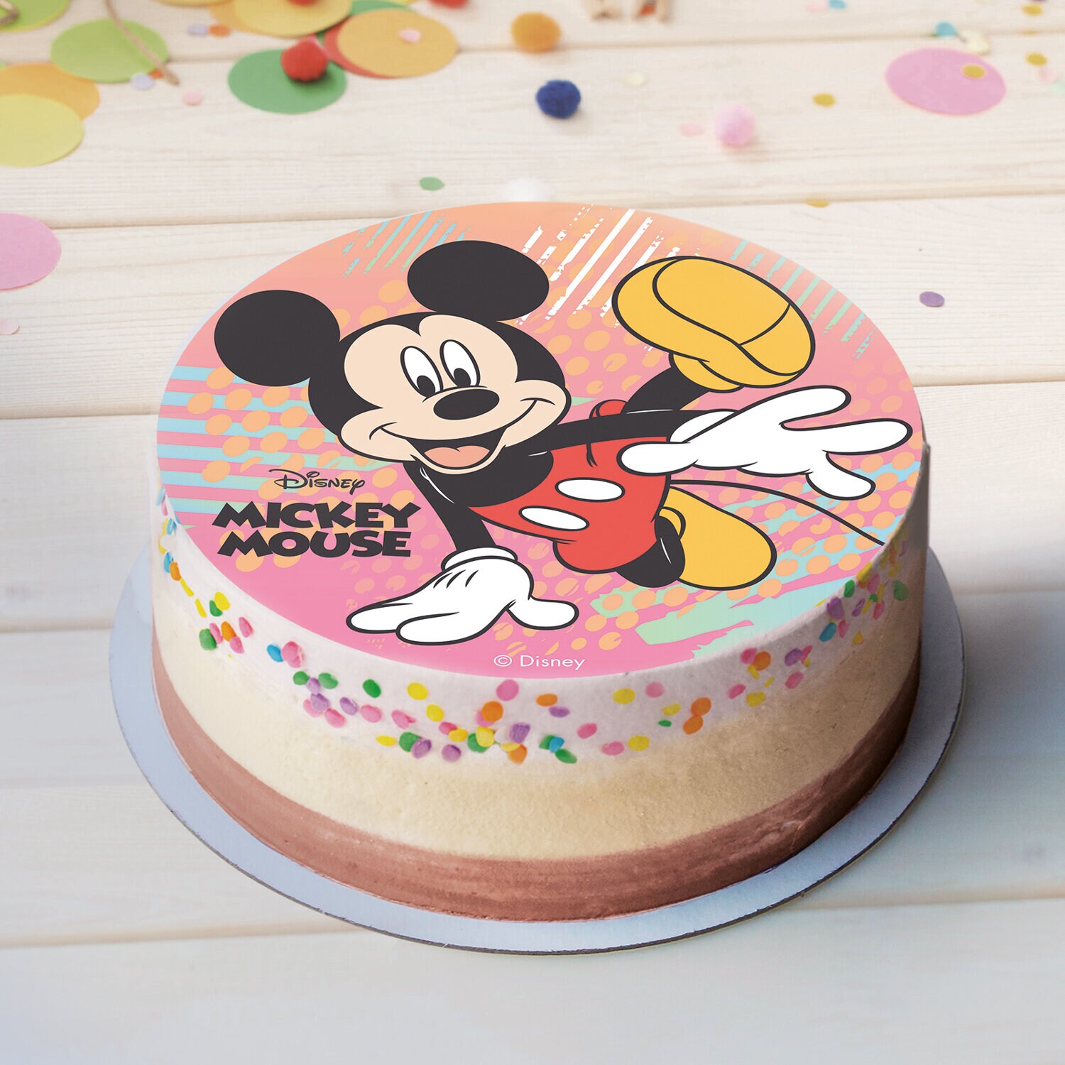 Taartprint Mickey Mouse - Ouwel 20 cm