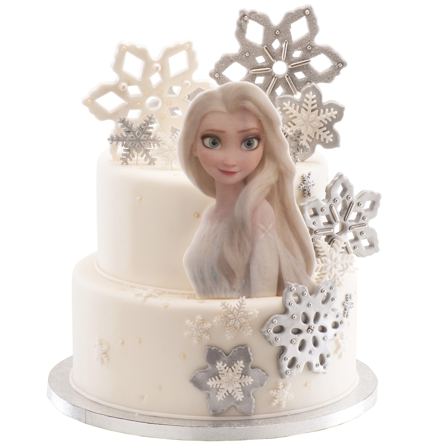 Frozen Elsa - Taartdecoraties van ouwel 7 stuks