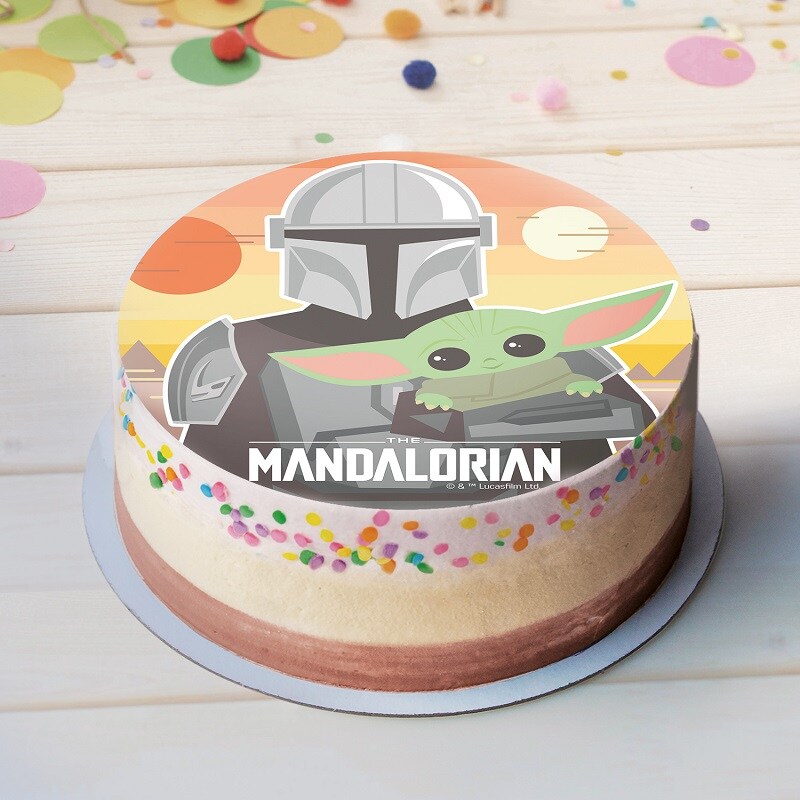 Taartprint The Mandalorian - Ouwel 20 cm