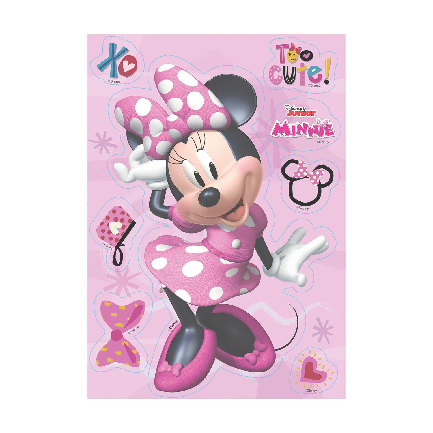 Minnie Mouse - Taartdecoraties van Ouwel 8 stuks