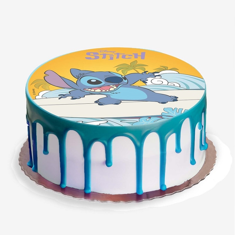 Taartprint Disney Lilo & Stitch - Ouwel 20 cm