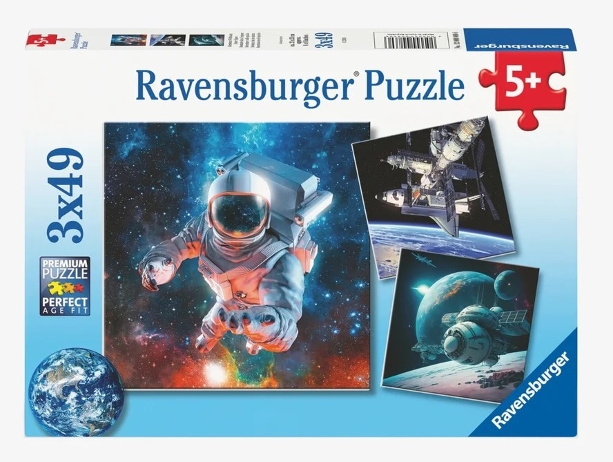 Ravensburger Puzzel - Ruimteavontuur 3x49 stukjes