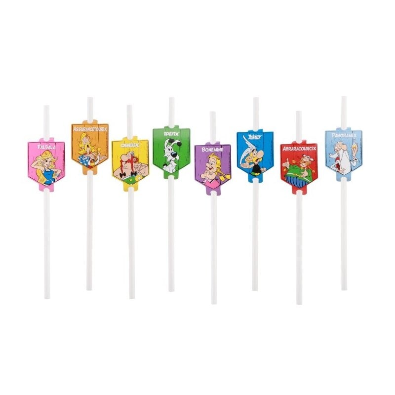 Asterix Kartonnen rietjes 8 stuks