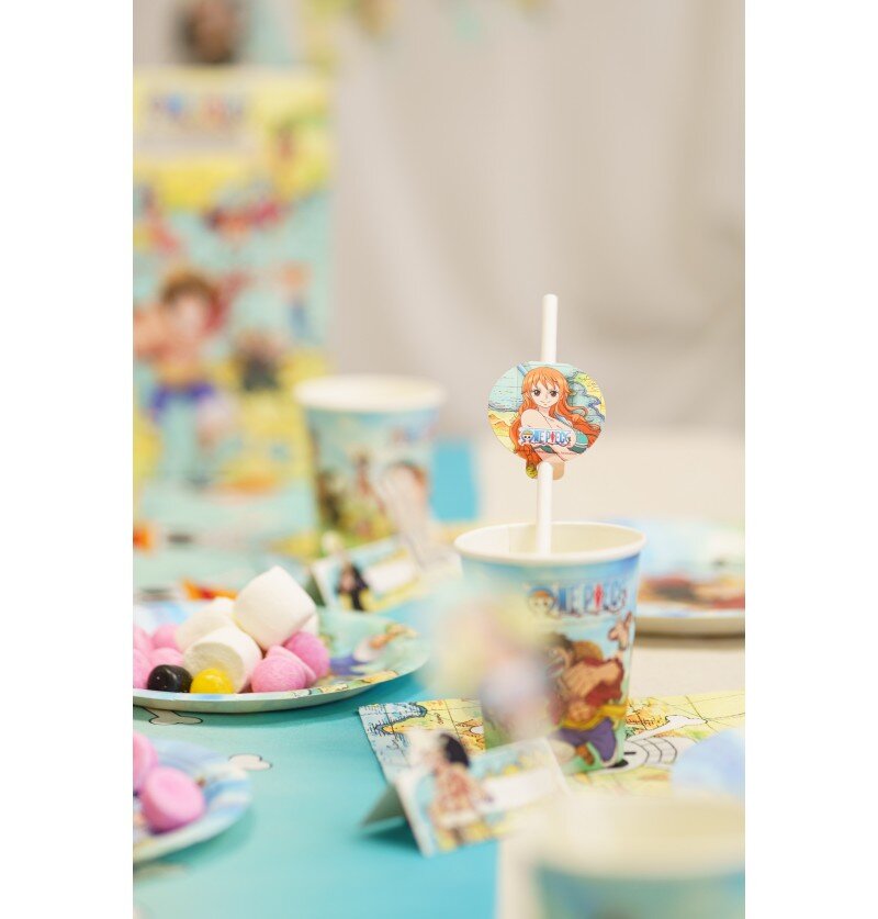 One Piece - Kartonnen rietjes 8 stuks