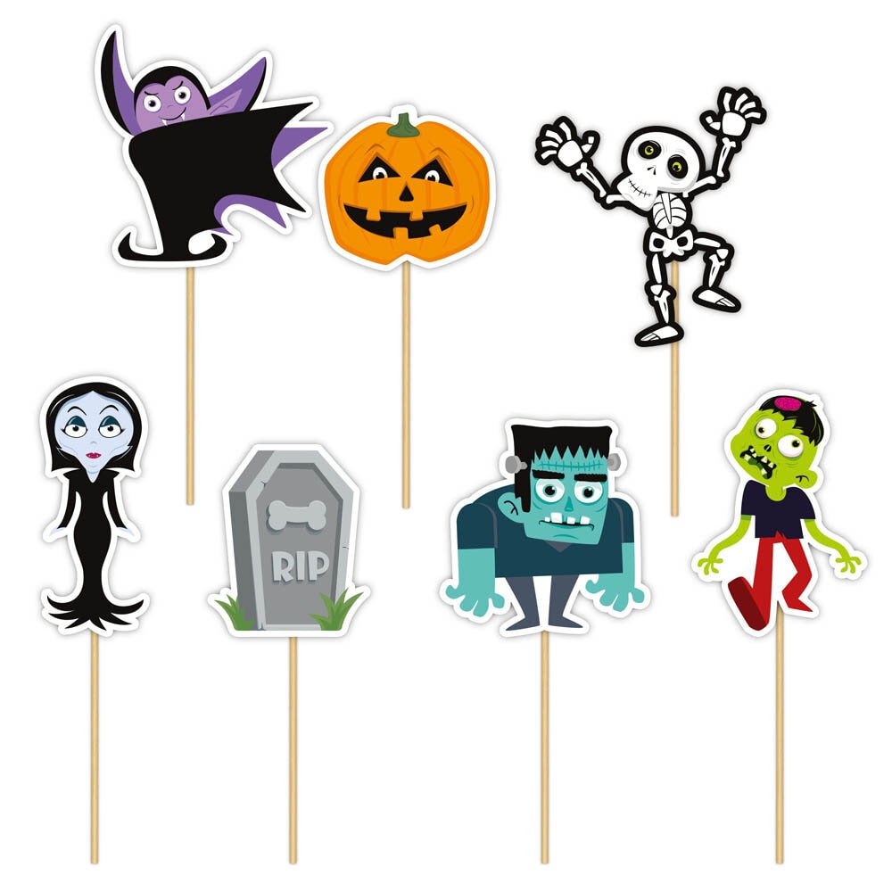 Halloween Monsters Caketoppers 7 stuks