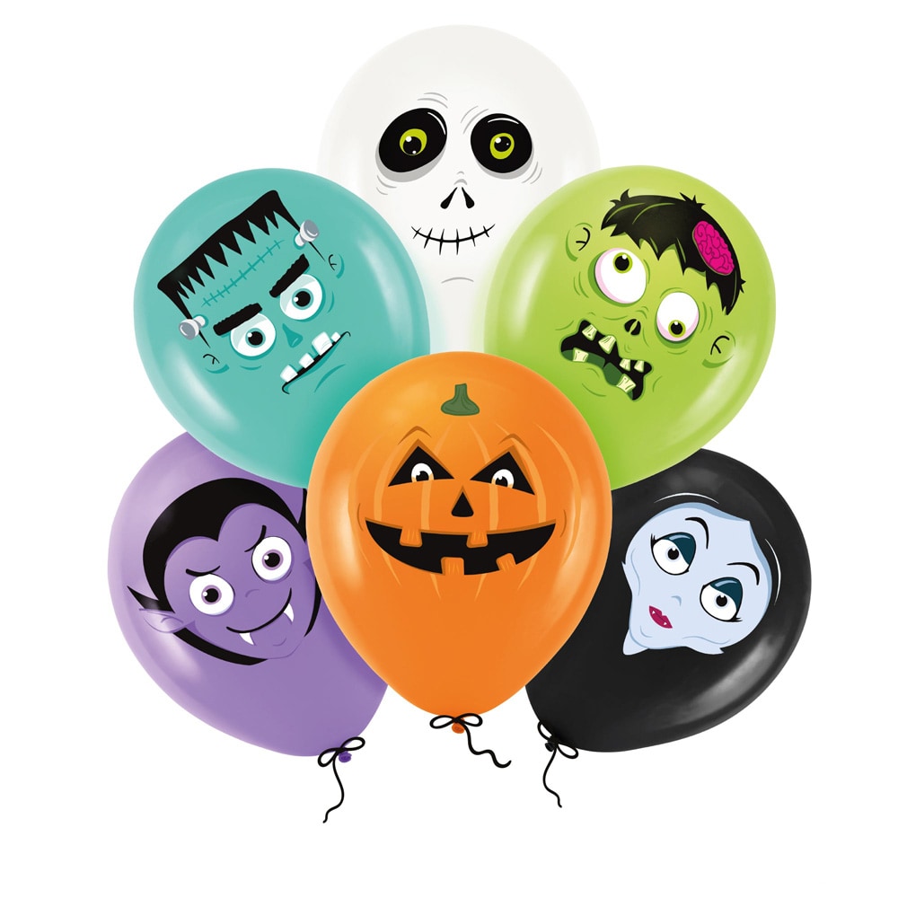 Halloween Monsters Ballonnen 6 stuks