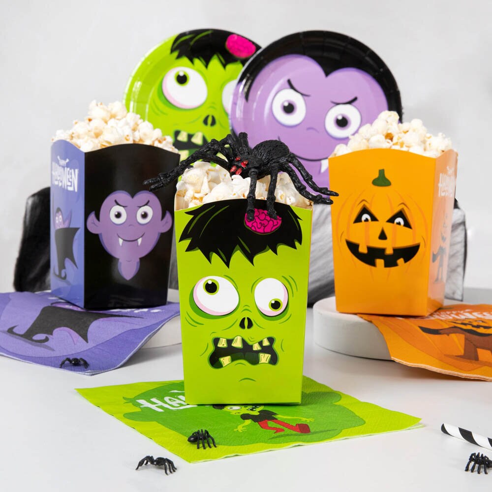 Halloween Monsters Popcorn bakjes 6 stuks
