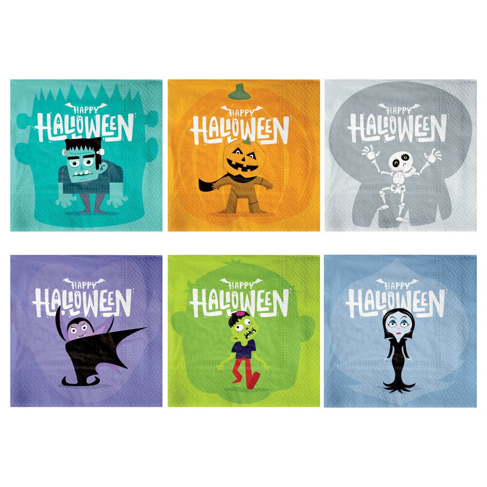 Halloween Monsters Servetten 12 stuks