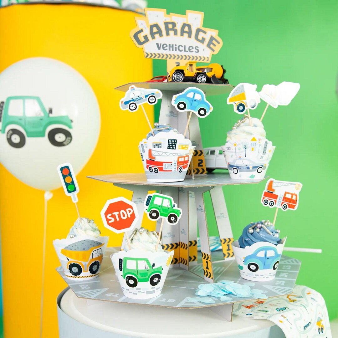 Voertuig Caketoppers 8 stuks