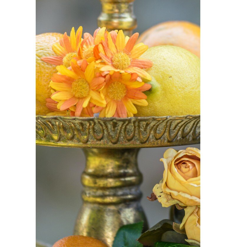 Kunstmatige oranje margrieten - boeket 11 cm