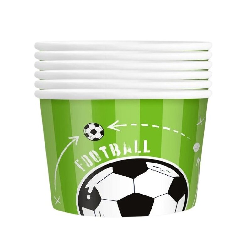 Voetbal Ijsbekers 6 stuks