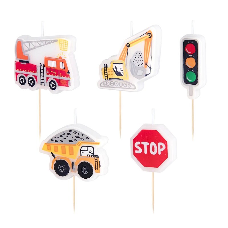 Voertuig Taartkaarsen 5-pack