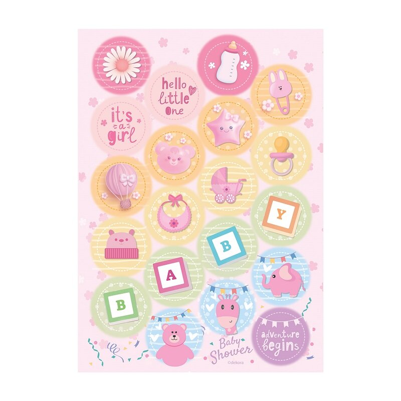 Eetbare cupcake-decoraties Baby Girl 20 stuks