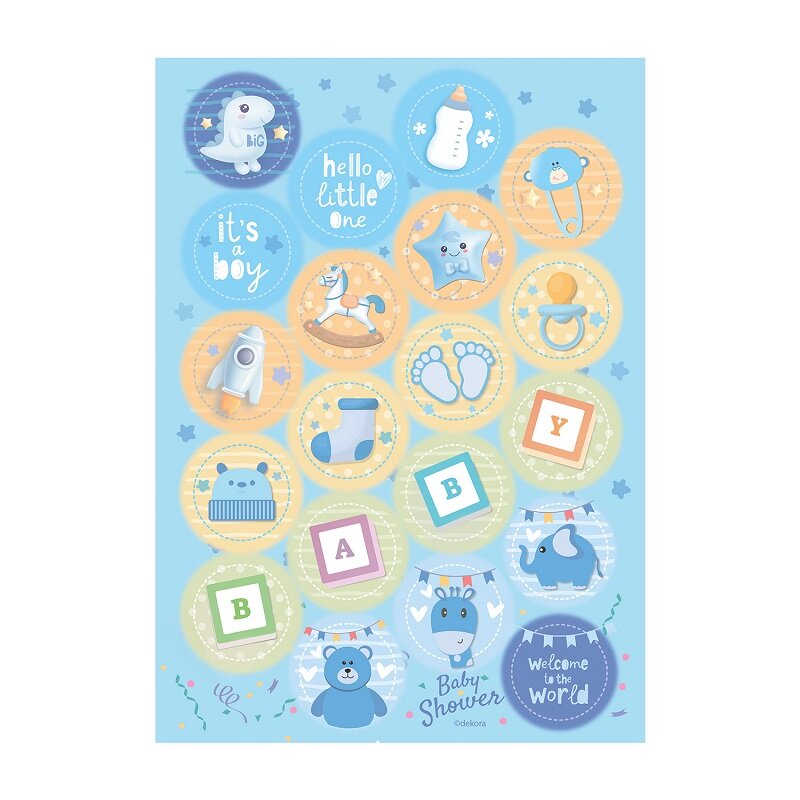 Eetbare cupcake-decoraties Baby Boy 20 stuks