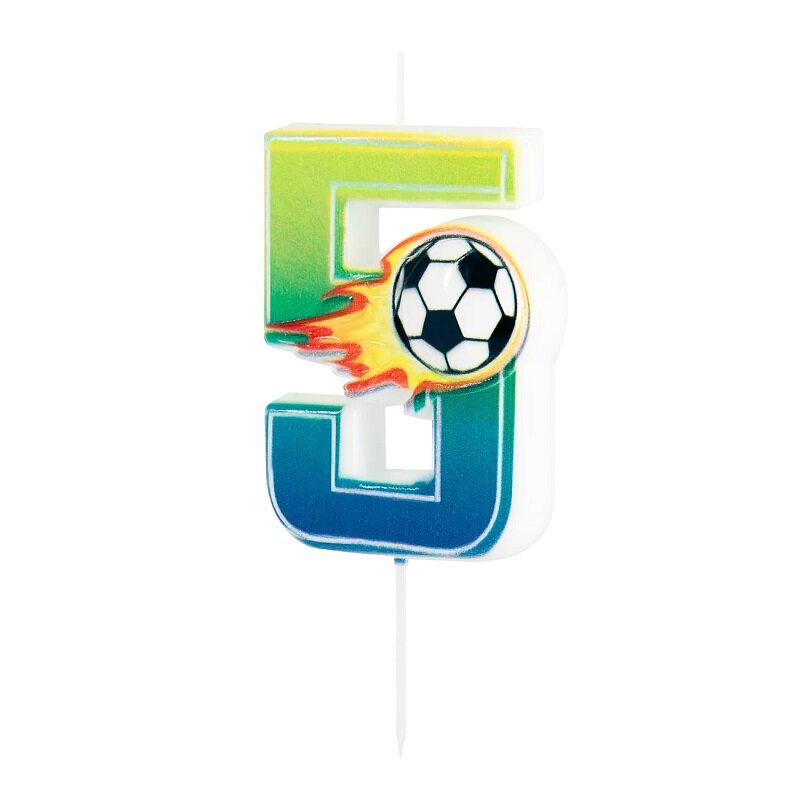 Verjaardagskaars Voetbal 5 jaar