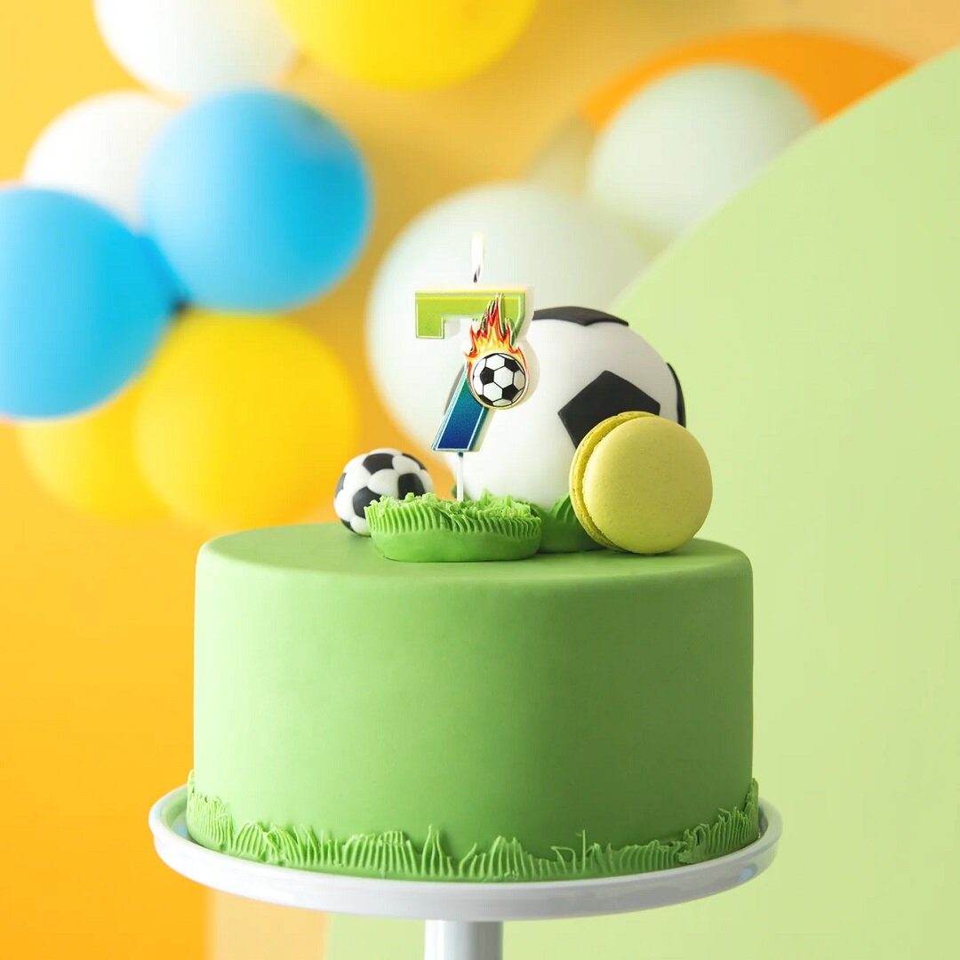 Verjaardagskaars Voetbal 7 jaar