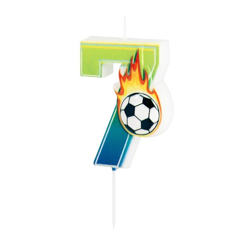 Verjaardagskaars Voetbal 7 jaar