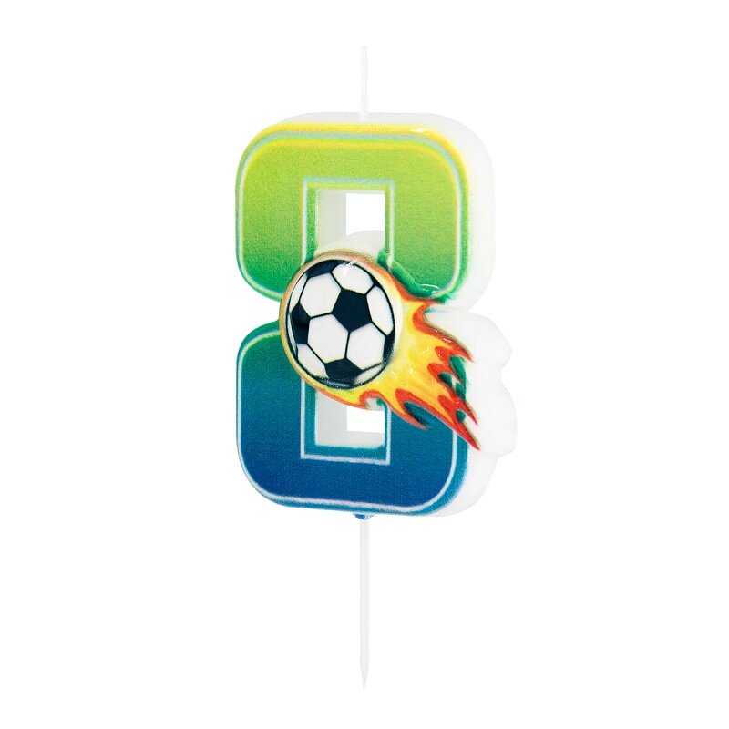 Verjaardagskaars Voetbal 8 jaar