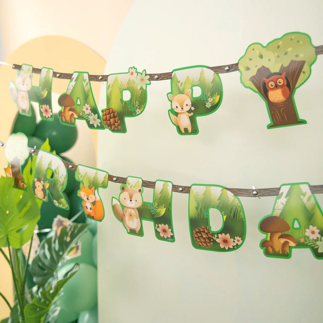 Bosvrienden - Slinger Happy Birthday 210 cm