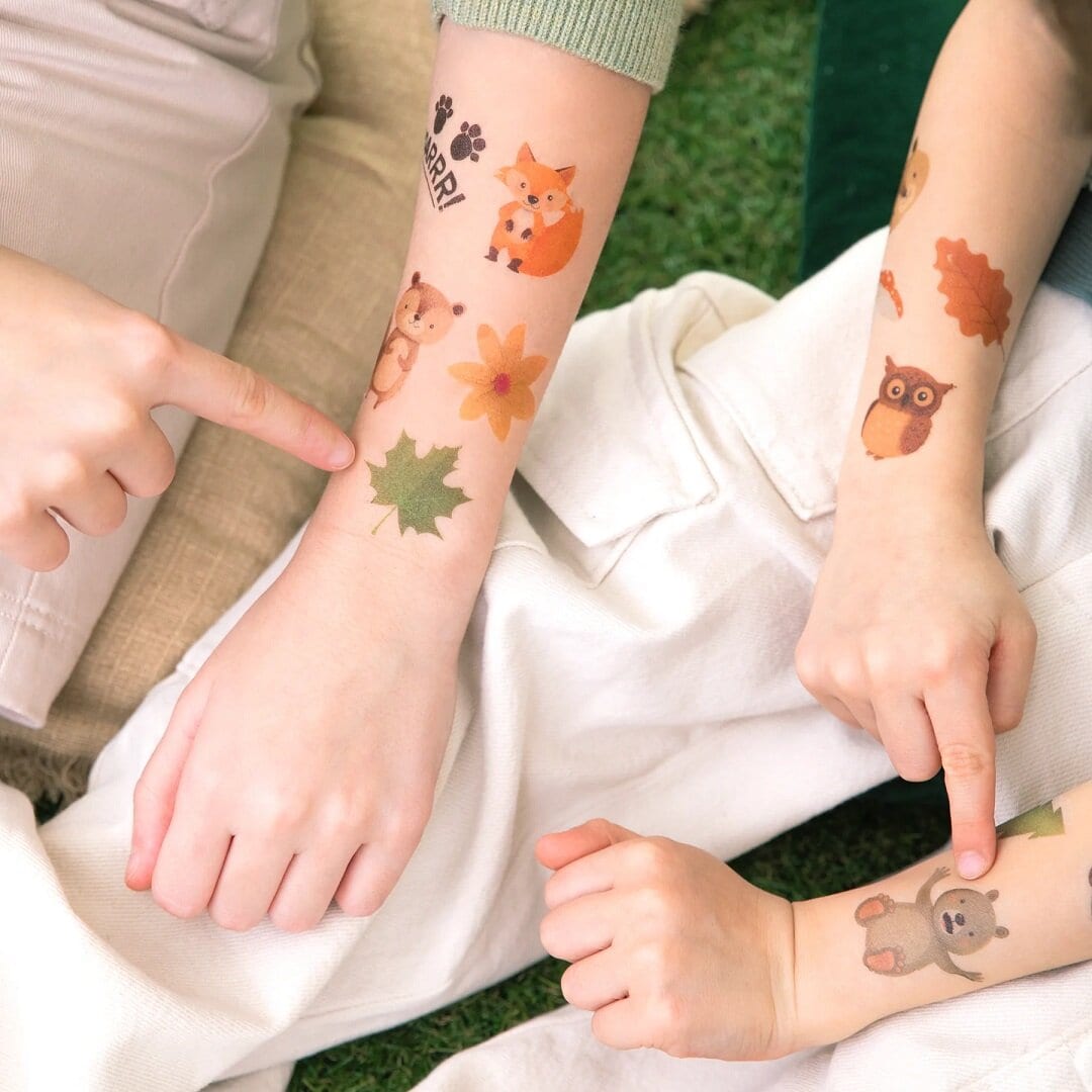 Bosvriendjes neptattoos voor kinderen 20 stuks