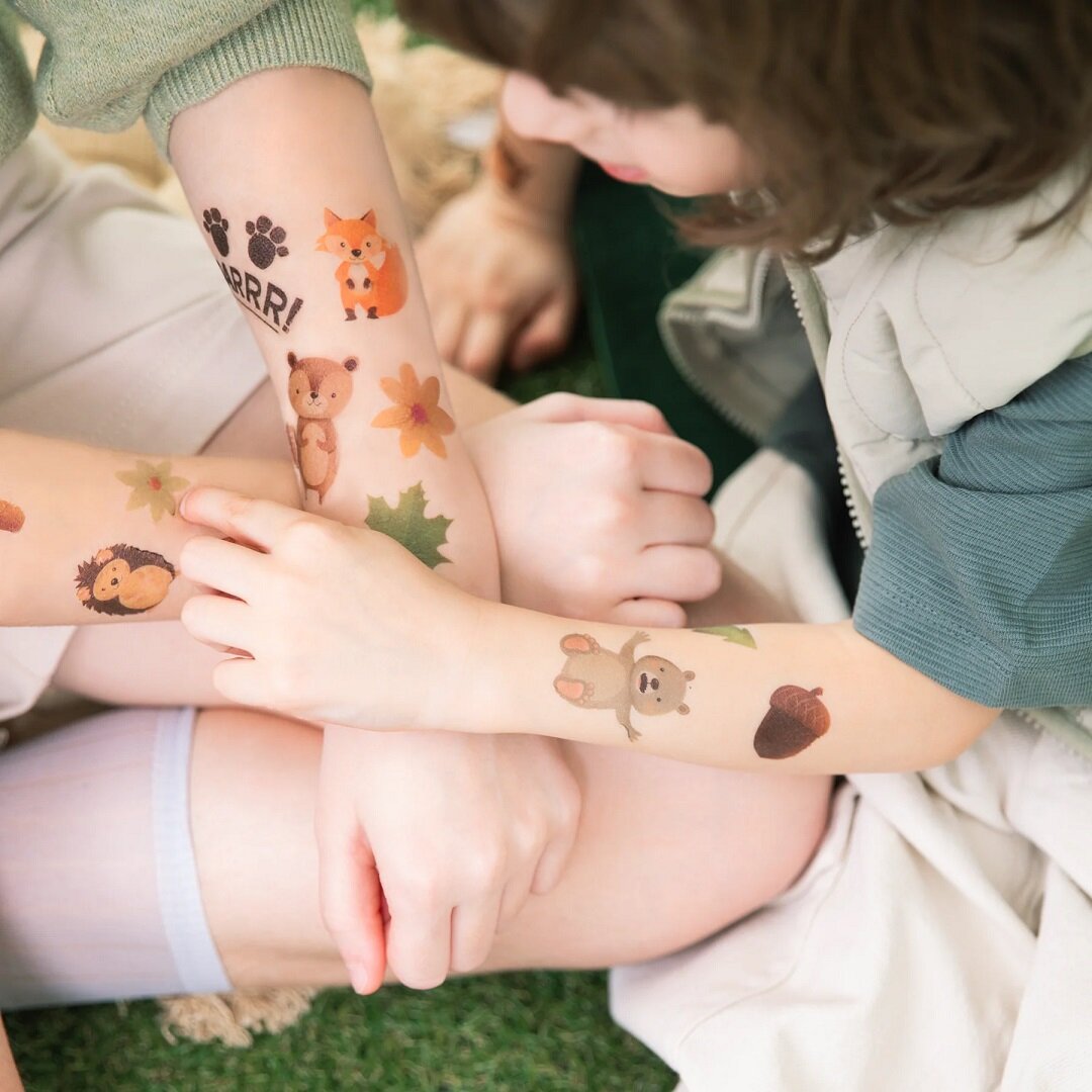 Bosvriendjes neptattoos voor kinderen 20 stuks