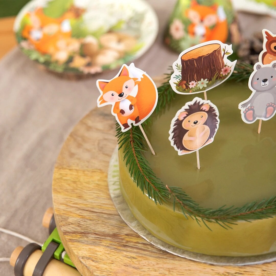 Bosvrienden - Caketoppers 9 stuks