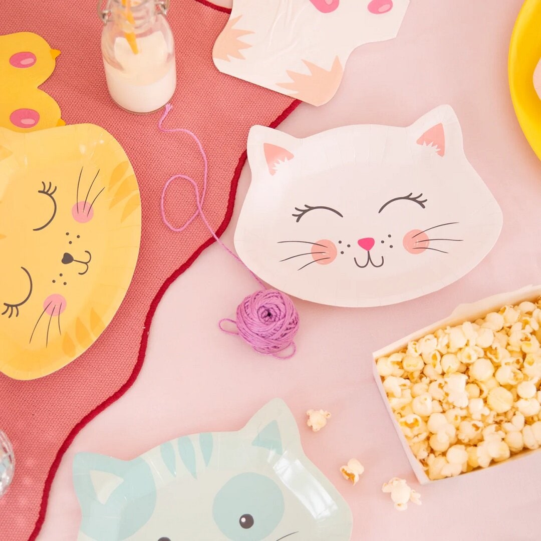 Kattenvormige Bordjes 6-pack