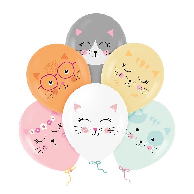 Ballonnen met Katten 6-pack