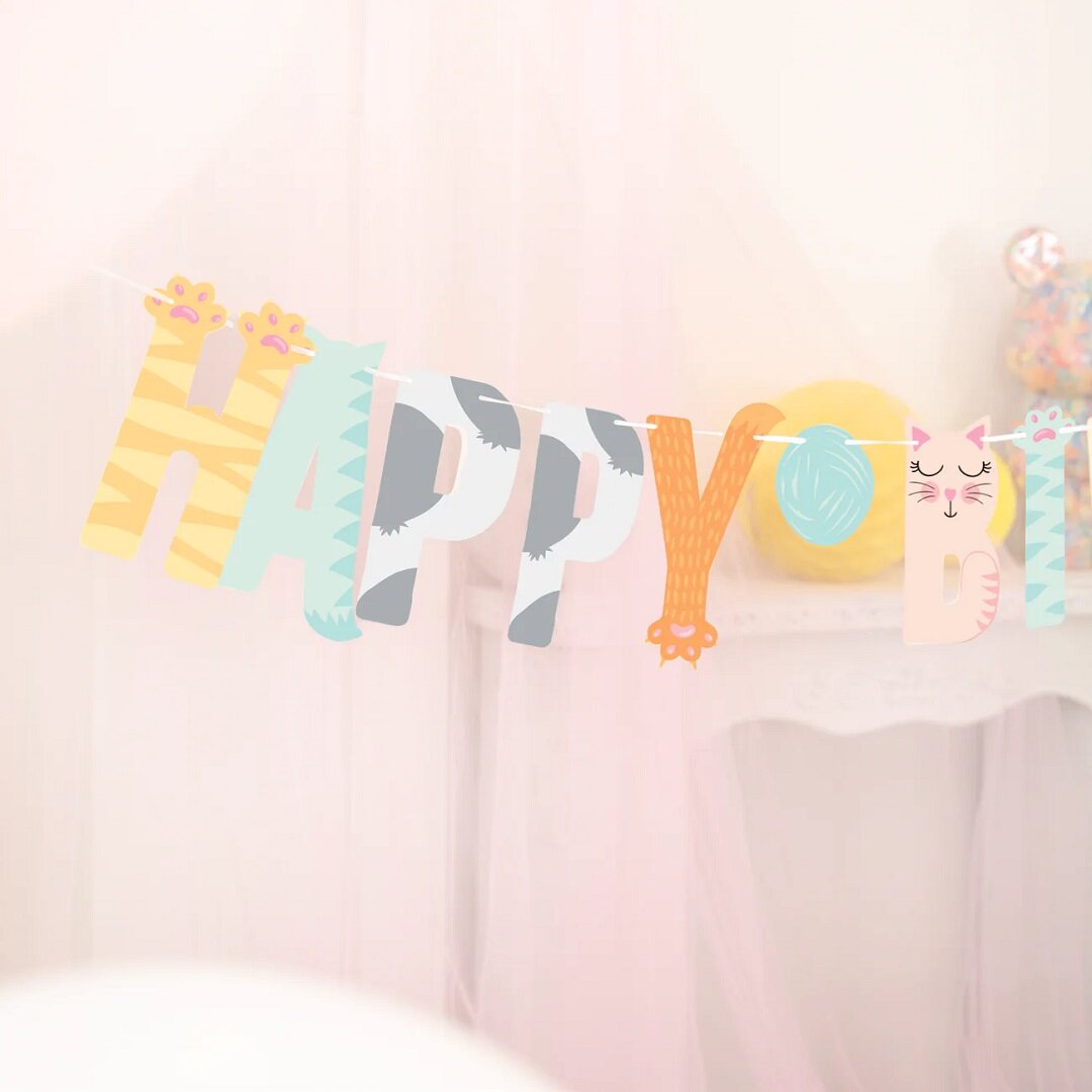 Katten Slinger Happy Birthday 2 meter