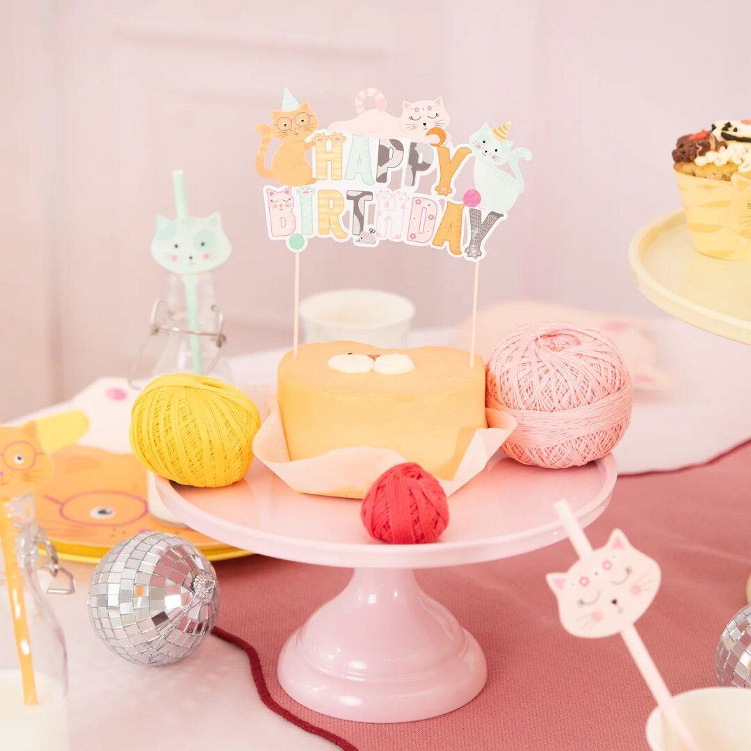 Katten Cake Topper Happy Birthday