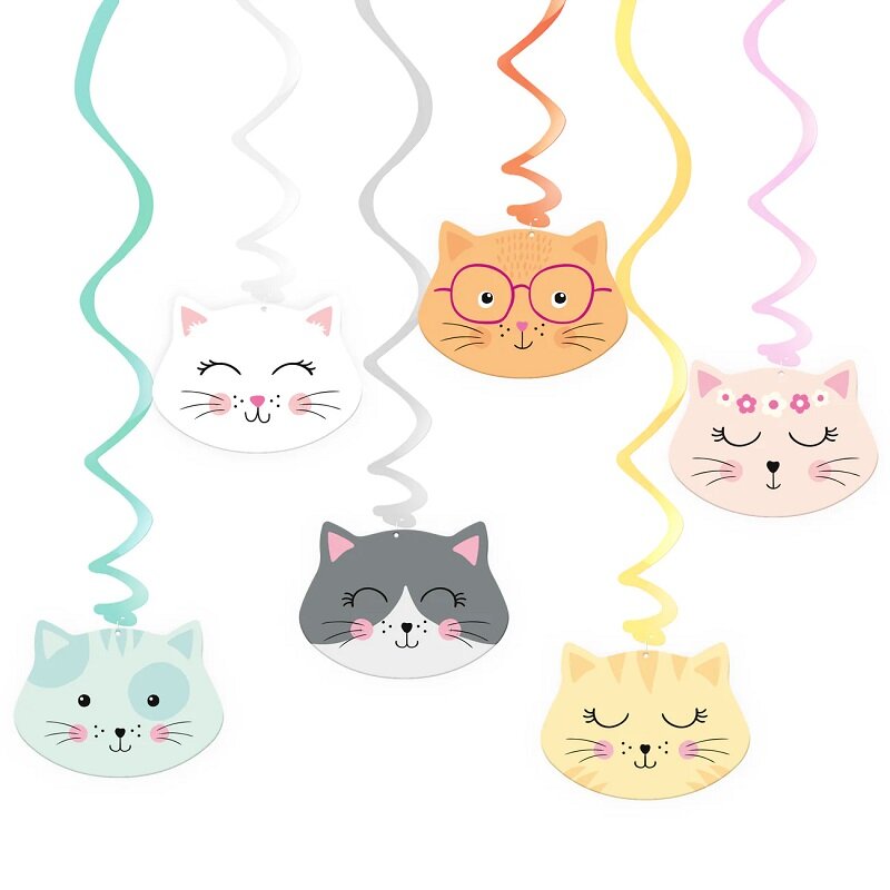 Hangende Katdecoraties 6-pack