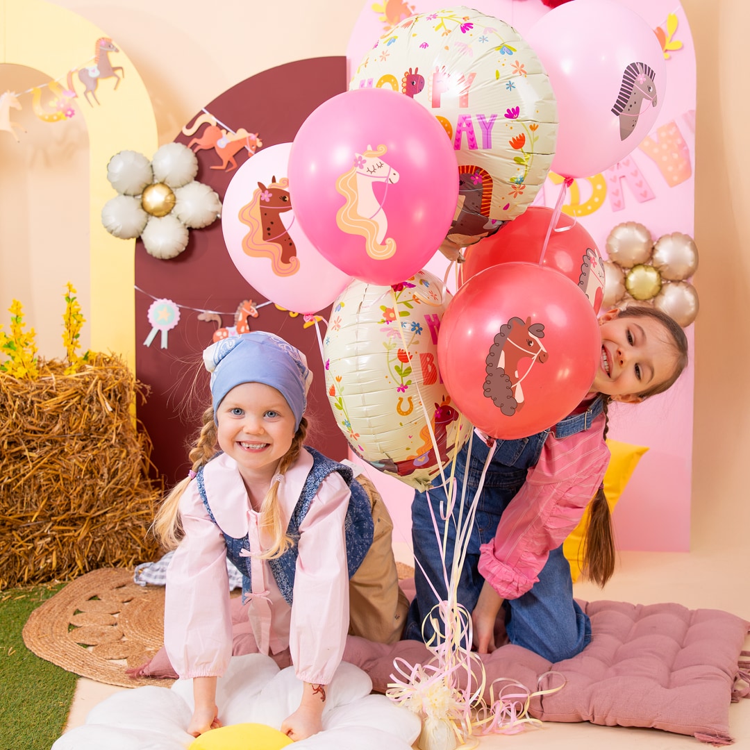 Ballonnen met paarden 6 stuks