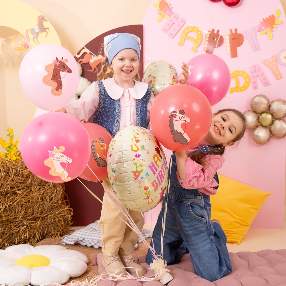 Ballonnen met paarden 6 stuks