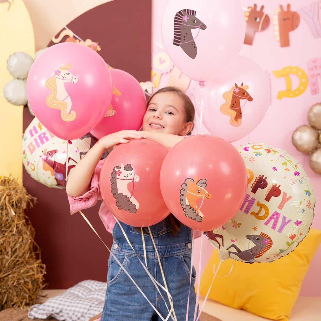 Ballonnen met paarden 6 stuks