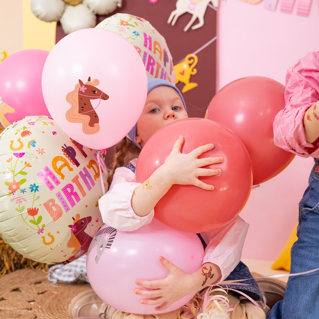 Ballonnen met paarden 6 stuks